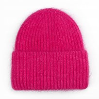 CZAPKA BEANIE DAMSKA WEŁNIANA WEŁNA ZIMOWA NA ZIMĘ 60% Angora RÓŻOWA Majka