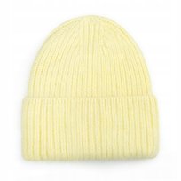 CZAPKA BEANIE DAMSKA WEŁNIANA WEŁNA ZIMOWA NA ZIMĘ 60% Angora ŻÓŁTA Majka