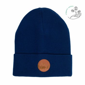 Czapka Beanie Granatowa Atramentowa Z Bawełny Organicznej - KABAK