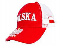 CZAPKA BEJSBOLÓWKA TRUCKER DLA KIBICA HAFT Godło Polski Flaga Polska Inny producent