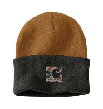 Czapka Carhartt Knit Camo Patch Beanie Brown - Carhartt