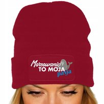 CZAPKA CZERWONA Zimowa Prezent Dla Morsa MORSOWANIE TO MOJA PASJA Wzory