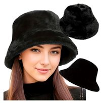 Czapka Damska Kapelusz Bucket Hat Zimowy Na Zimę Ciepły Wygodny Miękki Inna marka