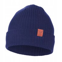 Czapka Damska Klasyczna Miękka Jesienna Zimowa Ciepła Gruba Prosta Moraj Navy