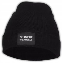 Czapka Damska Z Napisem Zimowa Jesienna Ciepła Klasyczna Naszywka Moraj Black