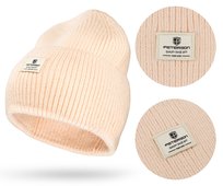 Czapka damska zimowa ciepła jesienna wygodna Peterson modna elastyczna beżowa