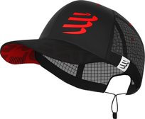 Czapka do biegania Compressport Racing Trucker Cap | BLACK/RED