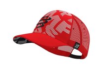 Czapka do biegania Compressport Trucker Cap | RED/WHITE