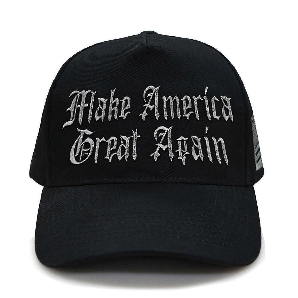thumbnail image 2 of Dark Gothic MAGA Hat – Flexfit Black Cap, Make America Great Again, S/M 2 of 6