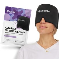 CZAPKA ŁAGODZĄCA MIGRENĘ Ból Głowy Kompres Żelowy Chłodząca Okład Maska