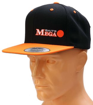 Czapka Megabaits Limited Edition 2019 flat front - snapback 665 black - fluo orange - DRAGON