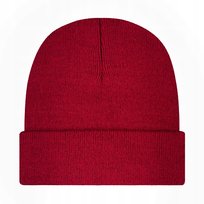 Czapka męska beanie czapka wywijana bordo jesień/zima podwójna