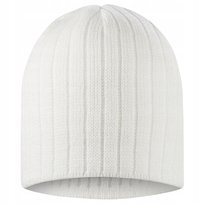 Czapka Męska Czapka Damska Prążek Wygodna Biała Biały ARTEX FASHION