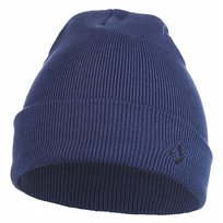 Czapka Męska Zimowa Ocieplana Polarem Klasyczna Gruba Prosta Moraj Navy