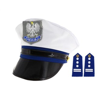 Czapka Policjanta z pagonami, obwód 60 cm - GoDan