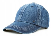 Czapka z daszkiem Bejsbolówka JEANSOWA modna GRANATOWA Pako Jeans Pako Jeans