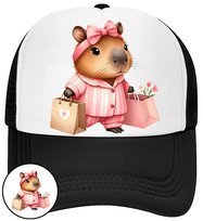 Czapka Z Daszkiem Kapibara Czarna Dla Dzieci Bejsbolówka Siatka Prezent