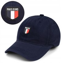 CZAPKA z Daszkiem Męska Bejsbolówka Bawełniana Modna GRANATOWA Pako Jeans