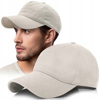 CZAPKA z Daszkiem Męska Bejsbolówka Bawełniana Modna JASNOSZARA Pako Jeans