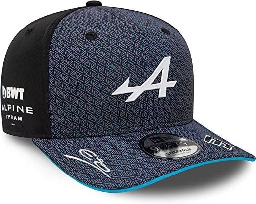Bonnet Alpine Racing F1 Team New Era 2025 - Tricot Gaufré Marron Avec Logo Brodé - Taille Unique Réglable