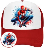 Czapka z Daszkiem SpiderMan Czerwona z Nadrukiem Lato Siatka Bejsbolówka Inna marka