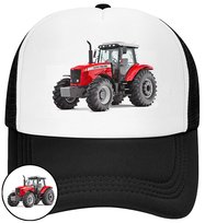CZAPKA Z DASZKIEM TRAKTOR TRAKTORY DLA DZIECI CZARNA BEJSBOLÓWKA