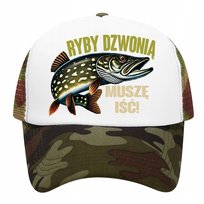 Czapka z daszkiem trucker siateczka tirówka dla wędkarza ryby szczupak 14 Inna marka
