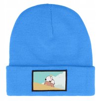 CZAPKA ZIMOWA CIEPŁA NIEBIESKA DZIECIĘCA Z MOTYWEM CARTOONS BEAR MIX WZORÓW