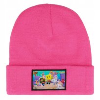 CZAPKA ZIMOWA CIEPŁA RÓŻOWA DZIECIĘCA Z MOTYWEM FALLGUYS WIELE WZORÓW
