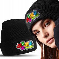 CZAPKA ZIMOWA DAMSKA CZARNA ONESIZE YOUNG Wzory