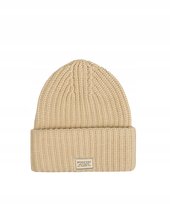 Czapka Zimowa Damska Męska Beanie Szeroki Mankiet PUCCINI Beżowa CZ2311 6B