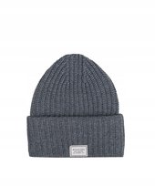 Czapka Zimowa Damska Męska Beanie Szeroki Mankiet PUCCINI Szara CZ2311 4B