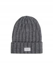 Czapka Zimowa Damska Męska Beanie Warkoczowy Splot PUCCINI Szara CZ2313 4B