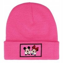 Czapka Zimowa Dziecięca MINNIE & MICKEY MOUSE Myszki Prezent Wzory Różowa