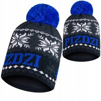 Czapka zimowa PIŹDZI z pomponem meska damska ciepła P15 polar termoaktywny