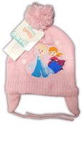 Czapka Zimowa Wiązana Kraina Lodu Róż 50 Baby