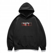 Czarna bluza hoodie oversize haft anime Spirited Away Studio Ghibli S