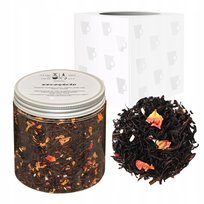 Czarna herbata SZCZĘŚCIE malina płatki róży kokos 120g - sypana liściasta herbata PREMIUM na prezent upominek Cup&You