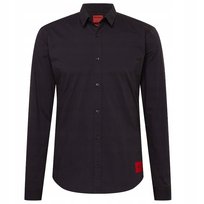 Czarna Koszula Męska Elegancka Ładna Czerwone Logo HUGO BOSS bawełniana Czarna Koszula Męska Elegancka Ładna Czerwone Logo HUGO BOSS bawełniana XXL