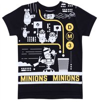 Czarna Koszulka Gru, Dru I Minionki 104 Cm