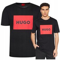 czarna koszulka meska hugo boss tshirt meski hugo boss duże logo hugo boss tshirt meski czarny duże logo r.XL