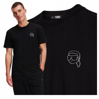 czarna koszulka meska karl lagerfeld tshirt meski małe logo bawelniany czarna koszulka meska karl lagerfeld tshirt meski małe logo bawelniany r.L - Karl Lagerfeld
