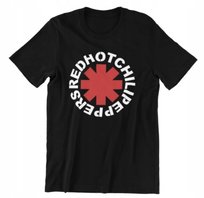 Czarna Koszulka T-shirt Męski Z Nadrukiem Red Hot Chili Peppers RHCP r. L Atram