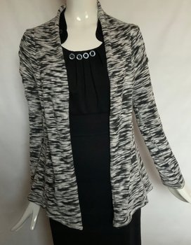 Czarna Narzutka Pogrzeb Żałoba Sweter Plus Size Xl  - EMC