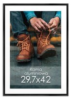 Czarna Ramka na zdjęcia A3 29,7x42 cm Rama aluminiowa Ramki 42x29,7 cm