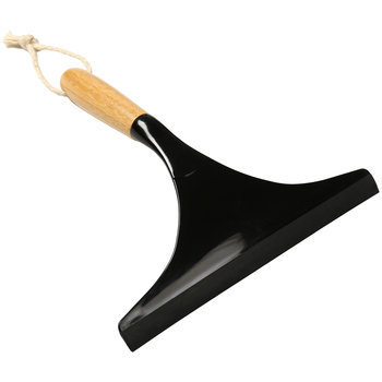 Czarna Ściągaczka Do Wody Prysznic Drewno 22,5Cm - Sepio