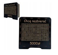 Czarna Skarbonka z grawerem CHCĘ NAZBIERAĆ 5000 ZŁ na Prezent