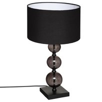 Czarna szklana lampka nocna Alma w stylu nowoczesnym 52 cm Atmosphera