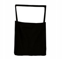 CZARNA TORBA BAWEŁNIANA 38x30 cm ZAKUPOWA z DŁUGIM POJEDYNCZYM UCHWYTEM