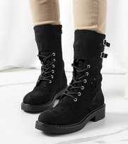 Czarne botki ażurowe Barkly-36